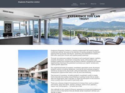 singhania-properties-ltd.com snapshot