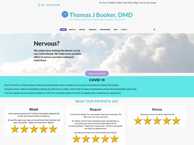 thomasjbookerdental.com snapshot