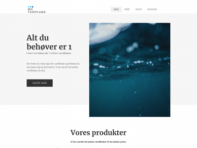 minvandflaske.dk snapshot