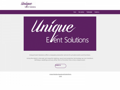 uniqueeventsolutions.com snapshot