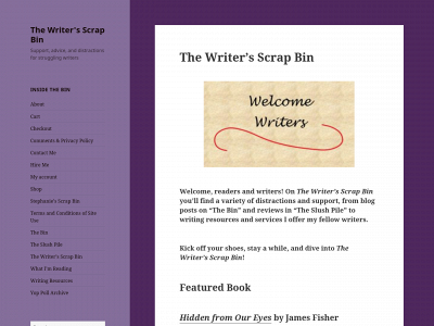 thewritersscrapbin.com snapshot