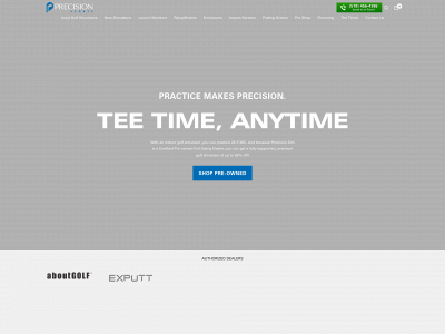 www.precisiongolfsimulators.com snapshot
