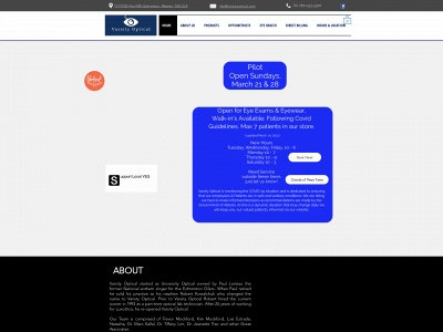 varsityoptical.com snapshot