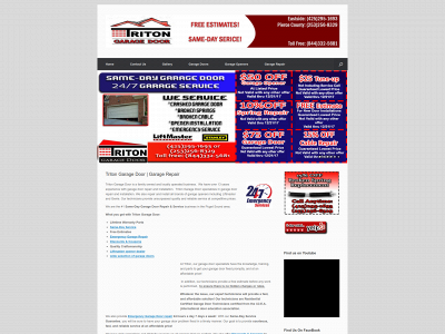 tritongaragedoor.com snapshot