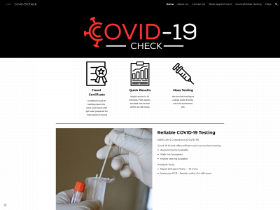 freecovid19check.com snapshot