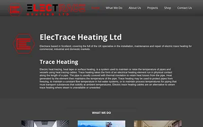 electraceheating.co.uk snapshot
