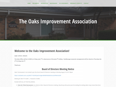 theoaks-streamwood.com snapshot