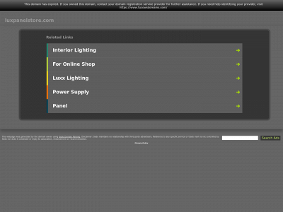 www.luxpanelstore.com snapshot