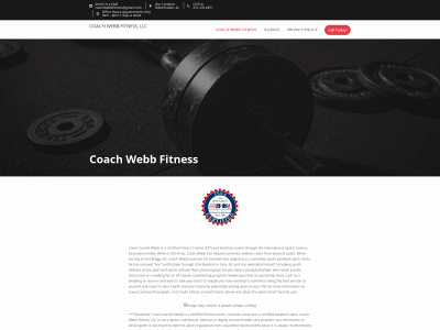 coachwebbfitness.com snapshot
