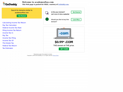 academyoftax.com snapshot