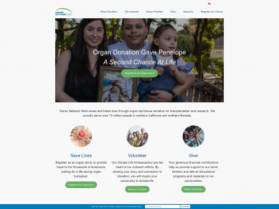 donornetworkwest.org snapshot