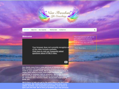 newfreedomlifecoaching.website snapshot