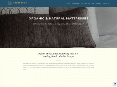 arcusbeds.com snapshot