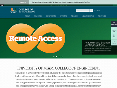 umcoe.miami.edu snapshot