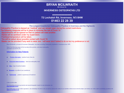 invernessosteopaths.co.uk snapshot