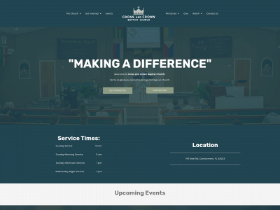 crossandcrownbaptist.com snapshot