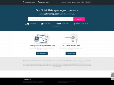 vativeshop.com snapshot