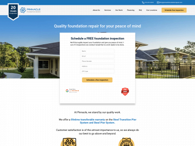 pinnaclefoundationrepair.com snapshot