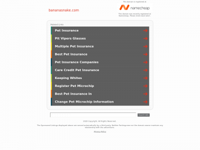 bananasnake.com snapshot
