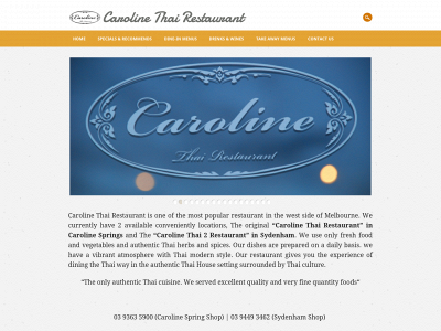 carolinethai.com.au snapshot