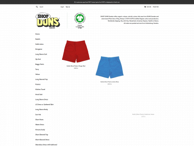 shopdunssweden.se snapshot
