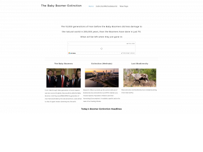 www.boomerextinction.com snapshot