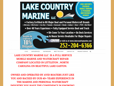 lakecountrymarine.com snapshot