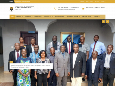 kaafuniversitycollege.edu.gh snapshot