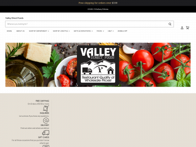 valleydirectfoods.com snapshot