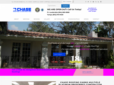www.chaseroofing.com snapshot