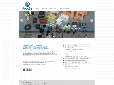 www.prodinferrite.com snapshot