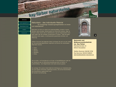 kayfaerber-natursteine.de snapshot