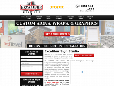 excalibursignstudio.com snapshot