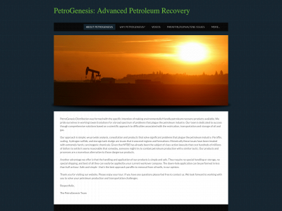 petro-genesis.com snapshot