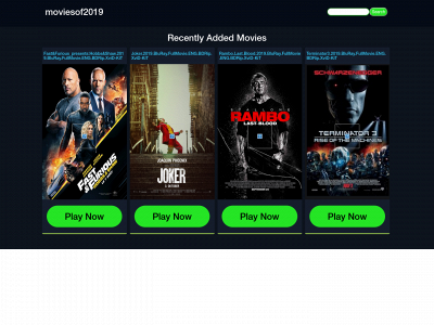 moviesof2019.com snapshot