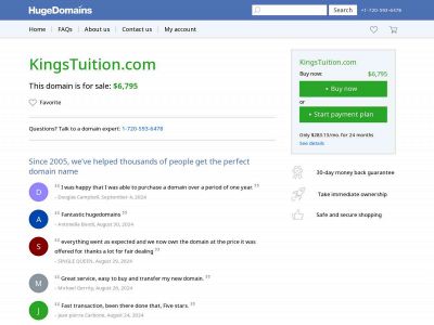 kingstuition.com snapshot