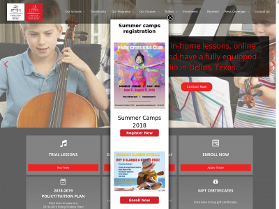 parkcitiesschoolofmusic.com snapshot