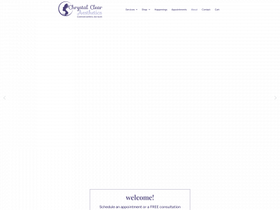 chrystalclearaesthetics.com snapshot