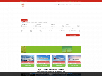 ajsflights.com snapshot