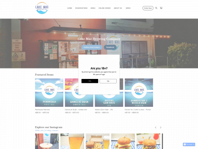 lakemacbrewing.co snapshot