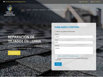 www.cubiertasyreformashermanosperez.com snapshot