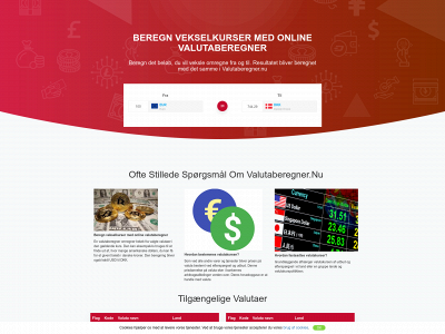 valutaberegner.nu snapshot