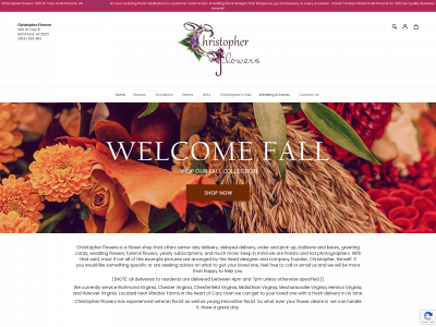 christopherflowersrva.com snapshot