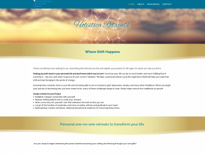 holisticaretreats.com snapshot