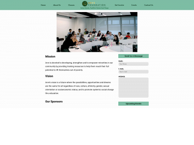arvefoundation.org snapshot
