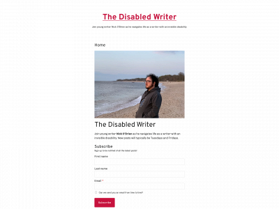 thedisabledwriter.com snapshot