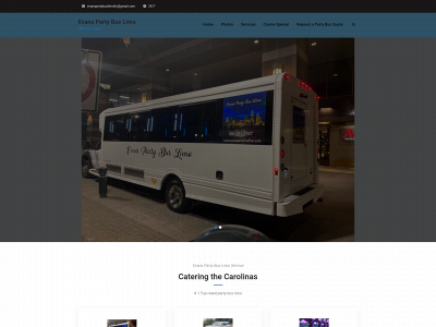 evanspartybuslimo.com snapshot
