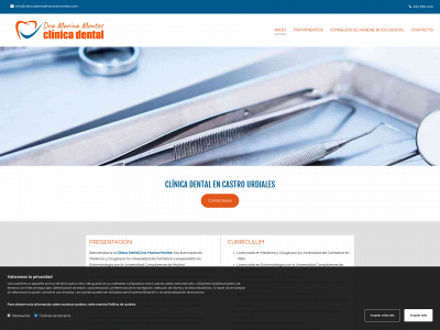 clinicadentalmarinamontes.com snapshot
