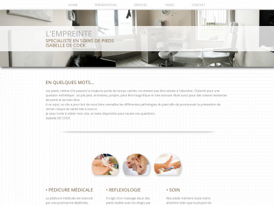 pedicuremedicalelempreinte.be snapshot