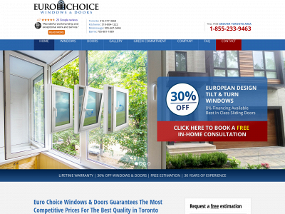 www.eurochoicewindows.com snapshot